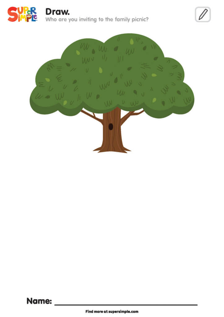 The Family Tree - Draw Your Family Worksheet