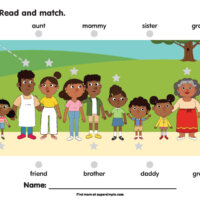 The Family Tree - Read & Match Worksheet