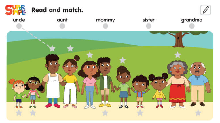 The Family Tree - Read & Match Worksheet