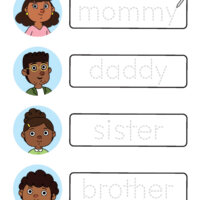 The Family Tree - Tracing Worksheet