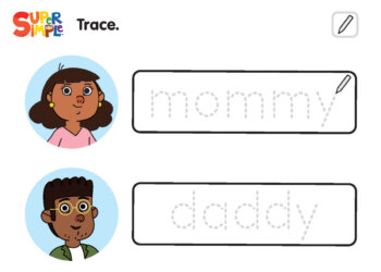 The Family Tree - Tracing Worksheet