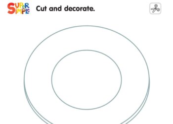 I Love Eating Vegetables - Cut And Decorate Worksheet