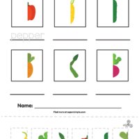 I Love Eating Vegetables - Cut, Complete, And Write Worksheet
