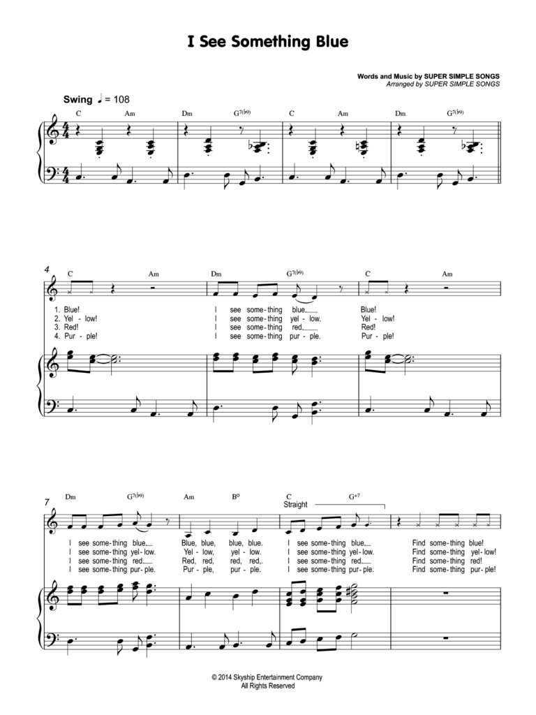 I See Something Blue Sheet Music