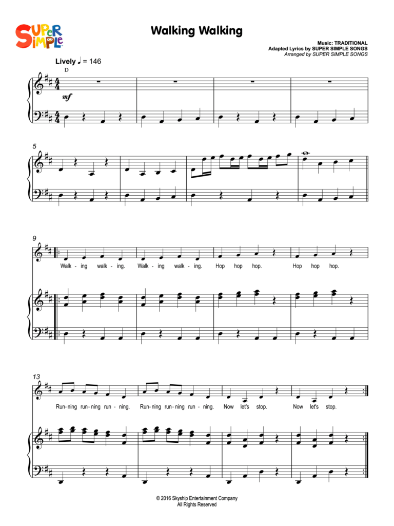 Walking Walking Sheet Music