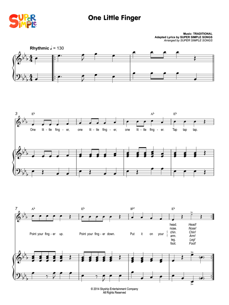 One Little Finger Sheet Music