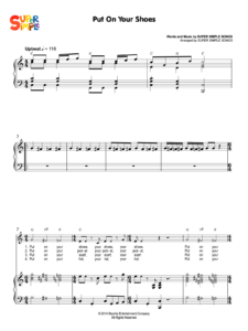 Put On Your Shoes Sheet Music