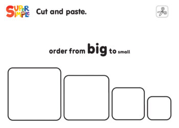 Sports! - Cut And Paste (Big To Small) Worksheet