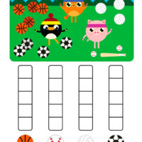 Sports! - Count And Color Worksheet