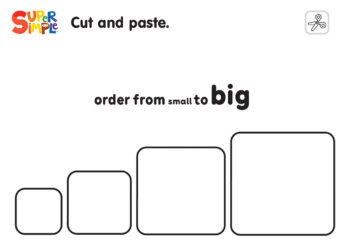Sports! - Cut And Paste (Small To Big) Worksheet