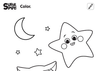 Star & Owl Coloring Pages