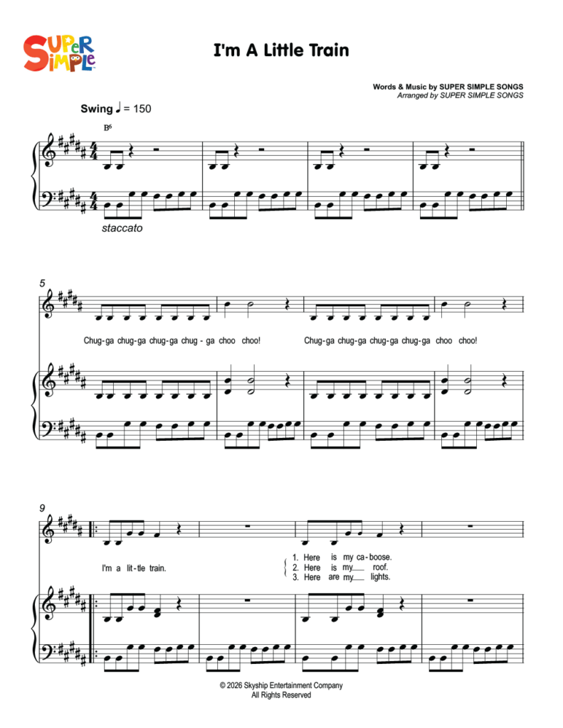 I'm A Little Train Sheet Music