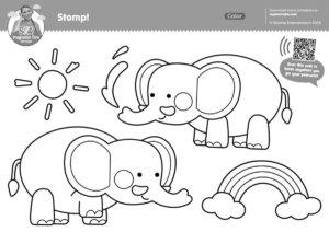 Imagination Time - Stomp Coloring Page