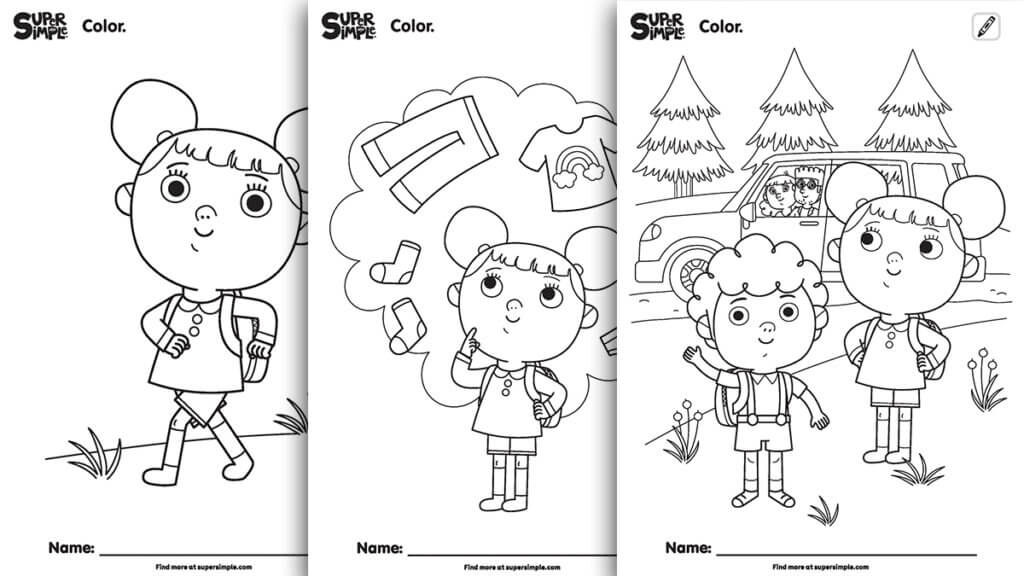 I'm Going On A Trip Coloring Pages