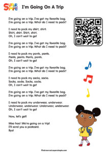 I'm Going On A Trip Lyrics Poster