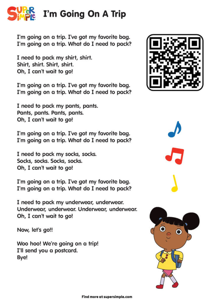 I'm Going On A Trip Lyrics Poster