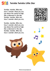 Twinkle Twinkle Little Star Lyrics Poster