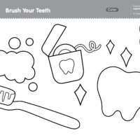 Brush Your Teeth Coloring Page