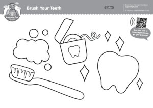 Brush Your Teeth Coloring Page