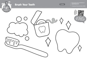 Brush Your Teeth Coloring Page