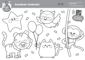 Everybody Celebrate Coloring Page