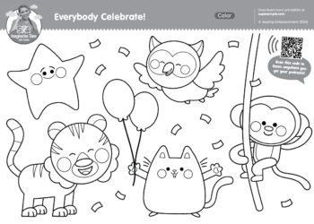 Everybody Celebrate Coloring Page