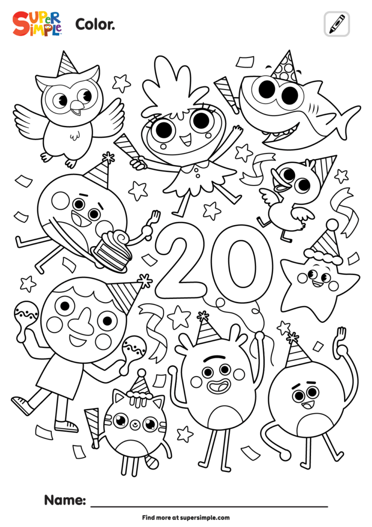 Super Simple Day Coloring Page