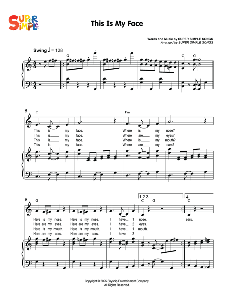 This Is My Face Sheet Music
