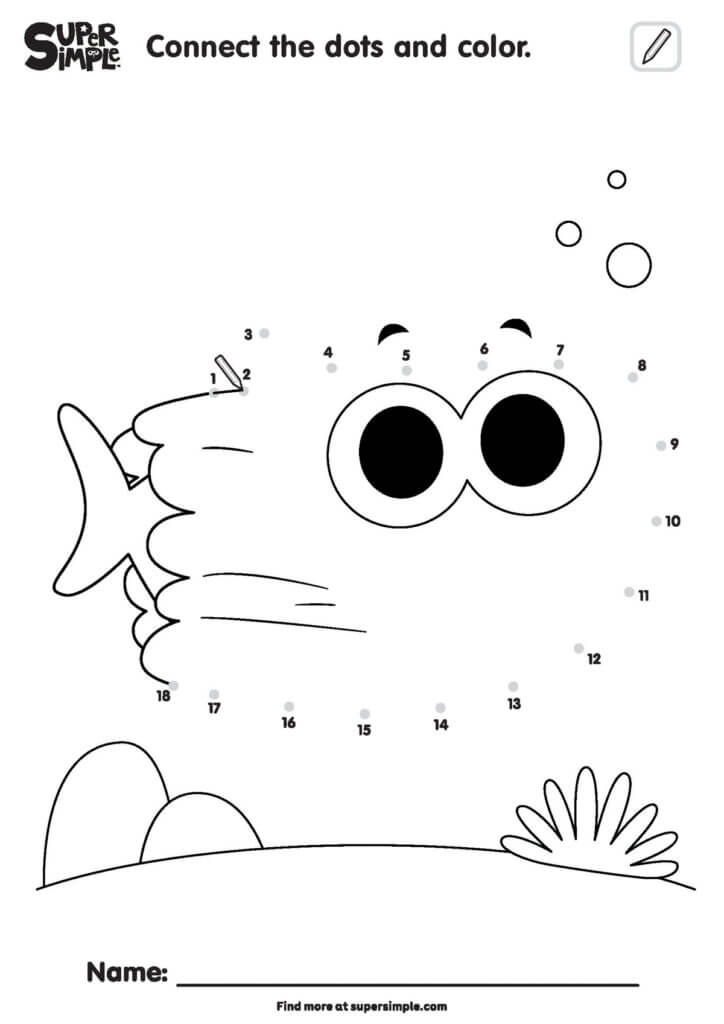 Baby Shark Halloween - Connect The Dots Worksheets