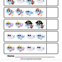 Baby Shark Halloween - Cut And Paste Worksheet
