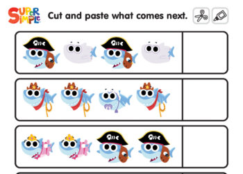 Baby Shark Halloween - Cut And Paste Worksheet
