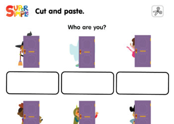 Knock Knock, Trick Or Treat? - Cut And Paste Worksheet