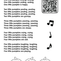 Five Little Pumpkins Lyrics Poster