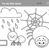 Imagination Time - The Itsy Bitsy Spider Coloring Page