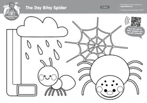 Imagination Time - The Itsy Bitsy Spider Coloring Page