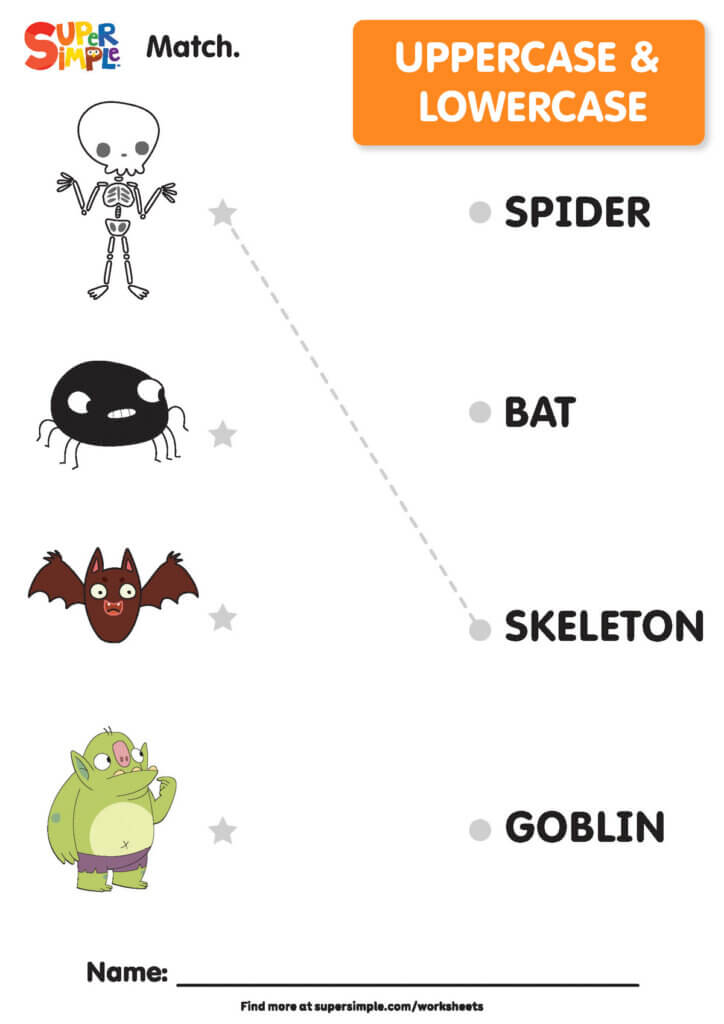Go Away, Spooky Goblin! - Word Matching