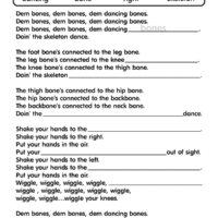 The Skeleton Dance - Fill In The Blank Worksheets