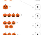 Five Little Pumpkins - Count And Match Worksheet
