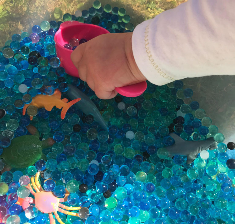 Make Your Own Beach Sensory Bin - Super Simple