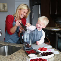 Mom and Son Preparing Smoothie