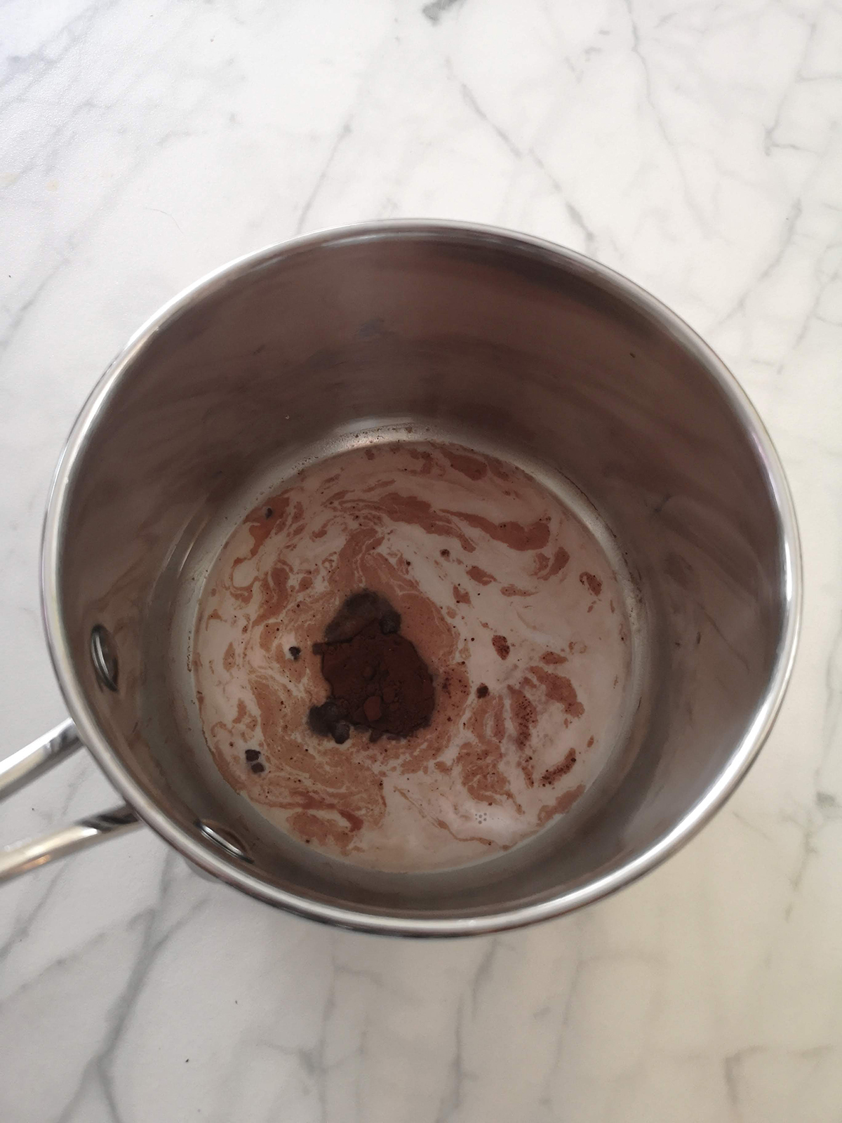 making hot chocolate