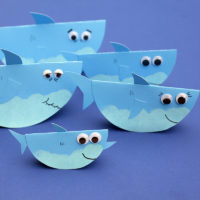 DIY Rocking Paper Baby Shark Family