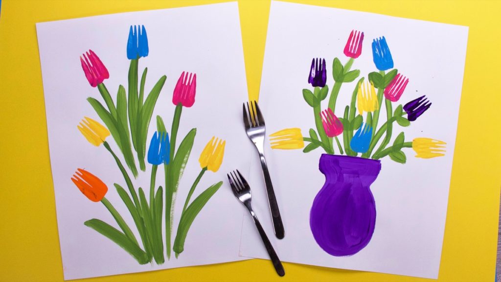 Fork Flowers Super Simple