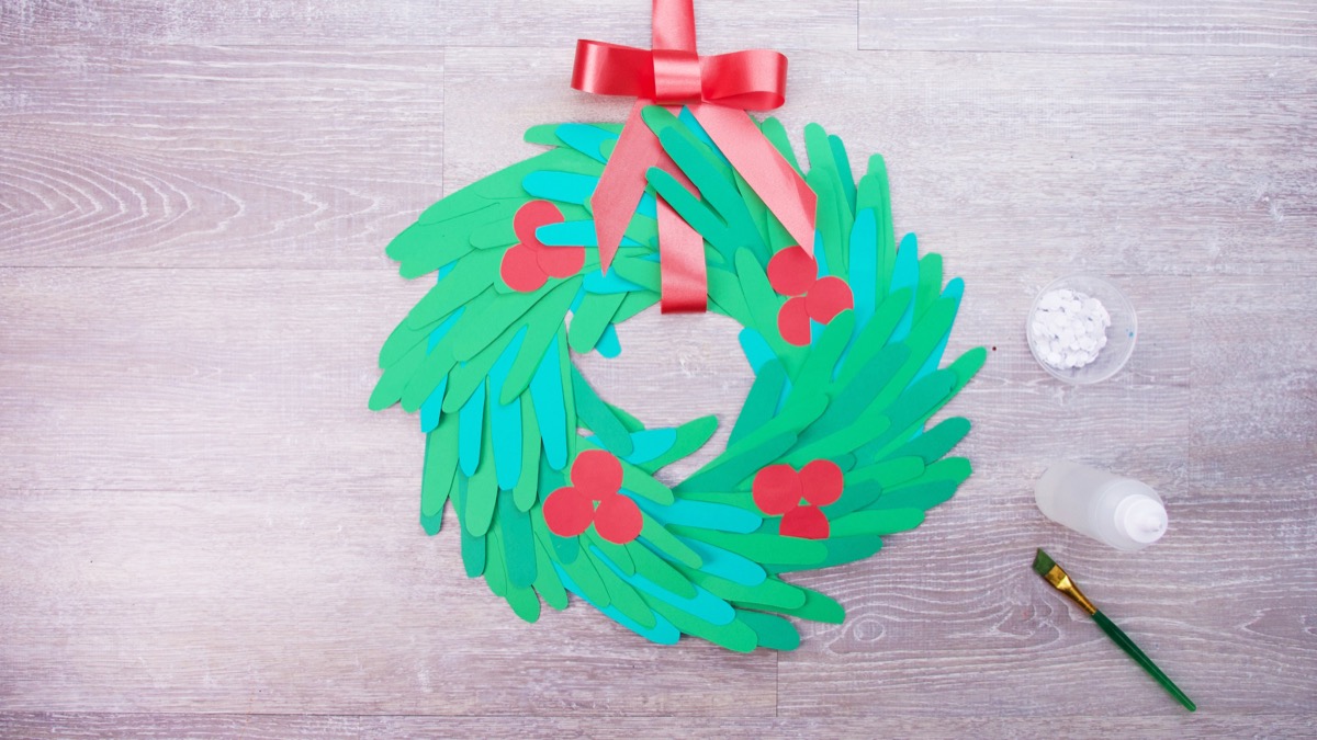 Winter Wreath Craft with Hand Cut Outs