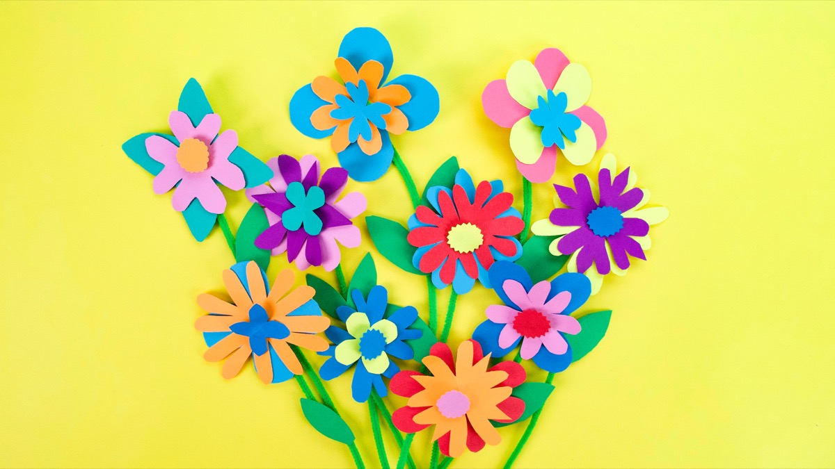Paper Flowers Bouquet Craft - Super Simple