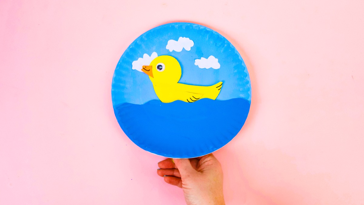 Paper Plate Swimming Duck Craft