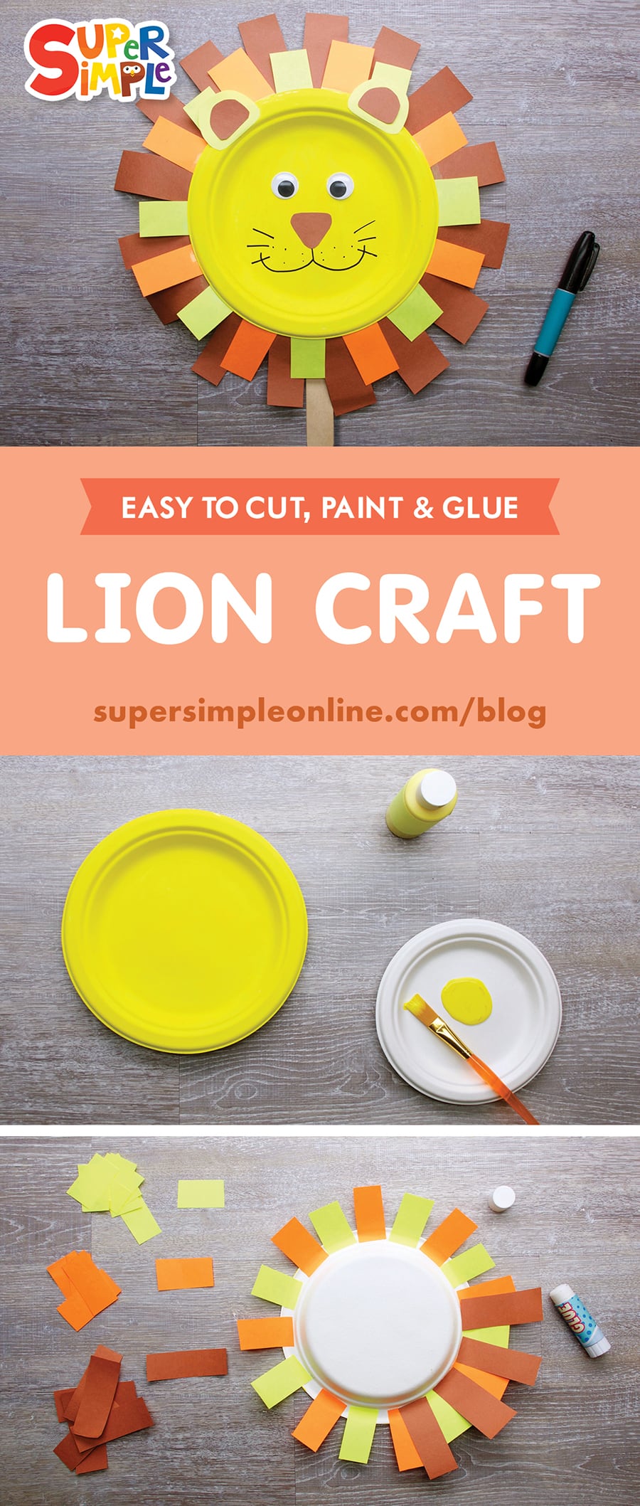 Paper Plate Lion Super Simple