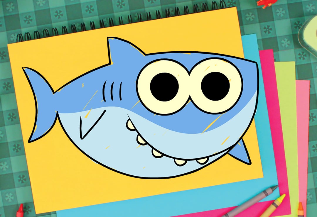 How To Draw Baby Shark - Art For Kids Hub -