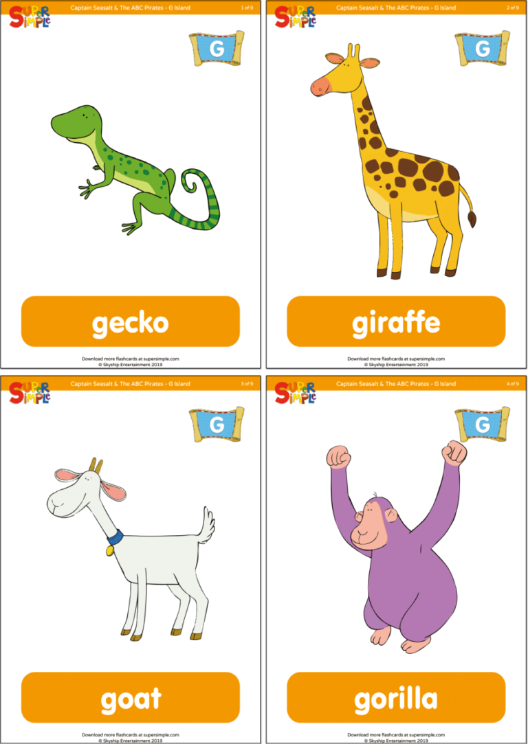 Captain Seasalt And The ABC Pirates "G" Flashcards - Super Simple