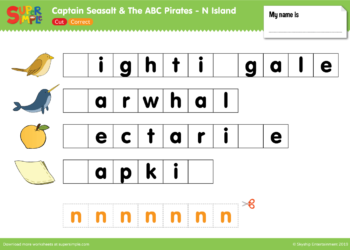 Captain Seasalt And The ABC Pirates "N" - Cut, Correct